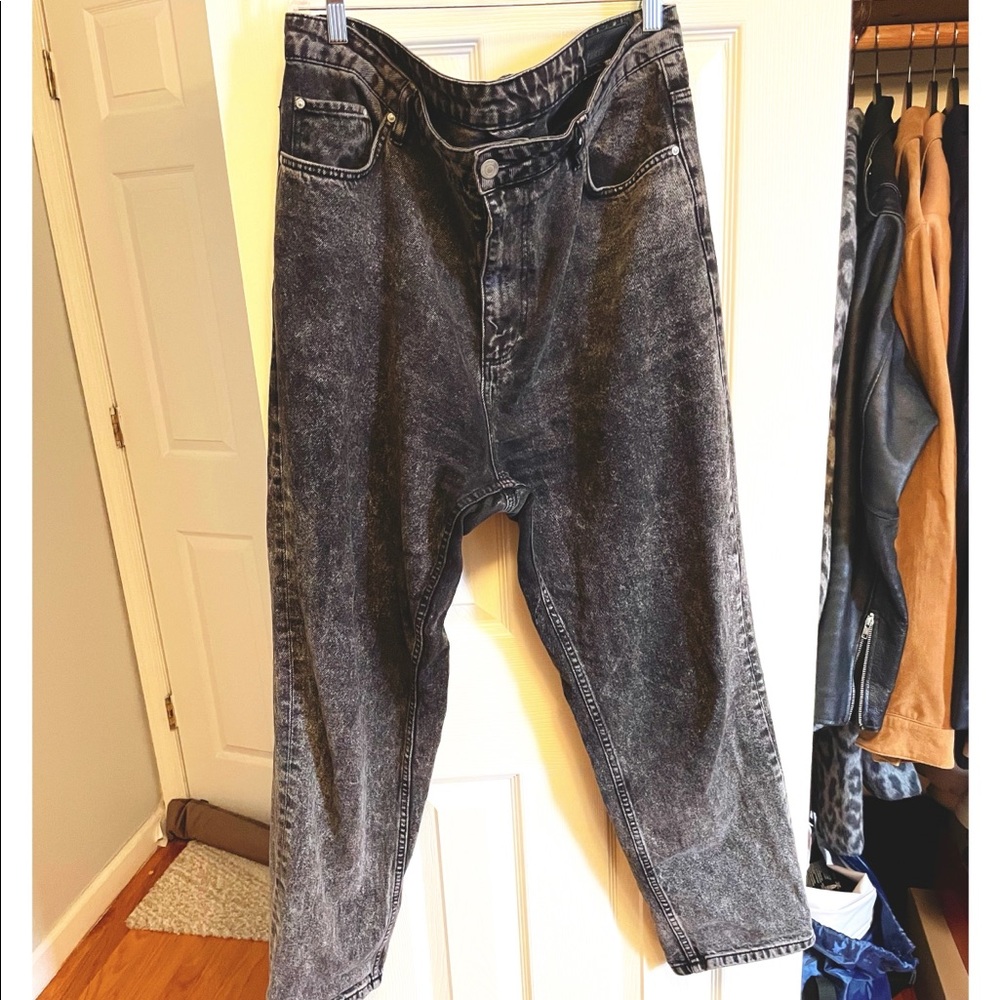 Asos High Waisted Vintage Washed Black Jeans